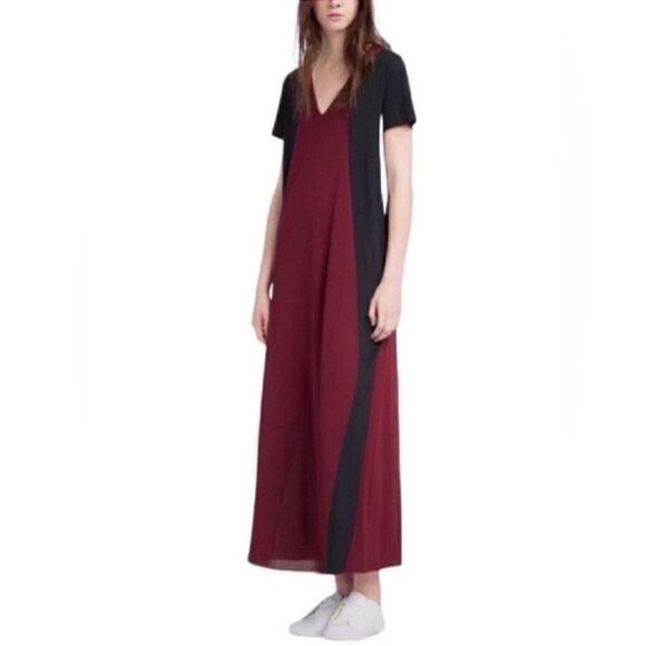 Zara Color Block Burgundy & Black Maxi
Dress(Size Small) - Picture 2 of 7